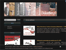 Tablet Screenshot of dekorbet.pl